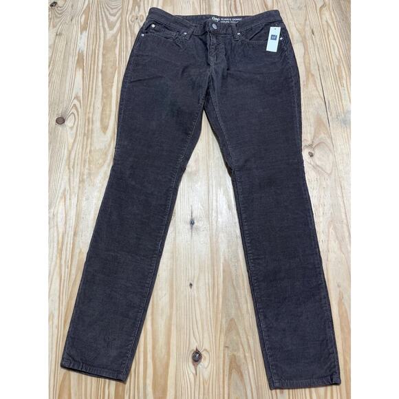Gap 1969 Always Skinny Pants Women's Brown Stretch Corduroy Mid Rise Size 6 NWT - Picture 1 of 7